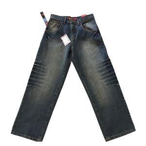 Attitude Girls Size 14 Blue Jeans Acid Washed NWT